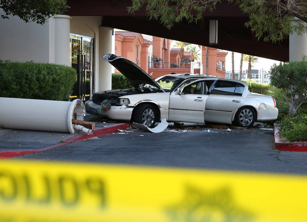 A driver suspected of being under the influence crashed his vehicle into Morton's The Steakhous ...