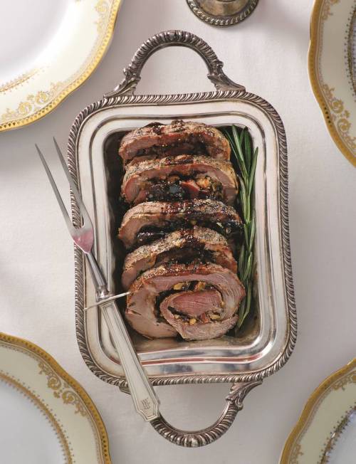 Stuffed Leg of Lamb with Almond Fig Sauce from "The Unofficial Downton Abbey Cookbook, Expanded ...