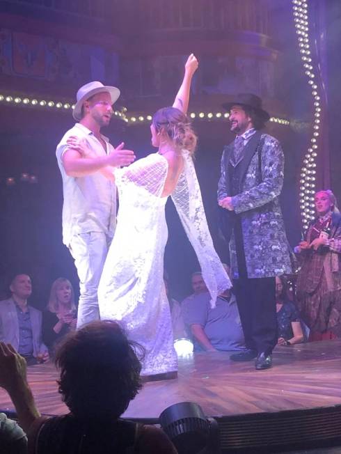 Reverend Peabody of "Atomic Saloon Show" at The Venetian's Grand Canal Shoppes performs a weddi ...