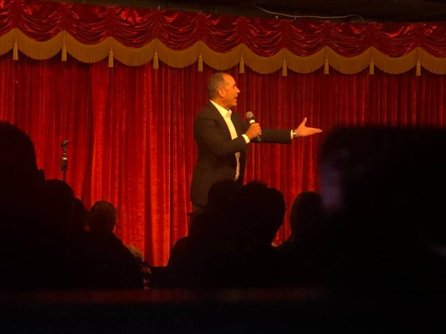 Jerry Seinfeld is shown in an unbilled performance at Brad Garrett's Comedy Club at MGM Grand o ...