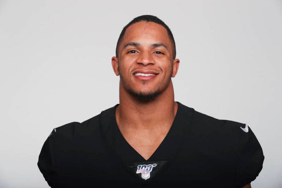 This is a 2019 photo of Johnathan Abram of the Oakland Raiders NFL football team. This image re ...