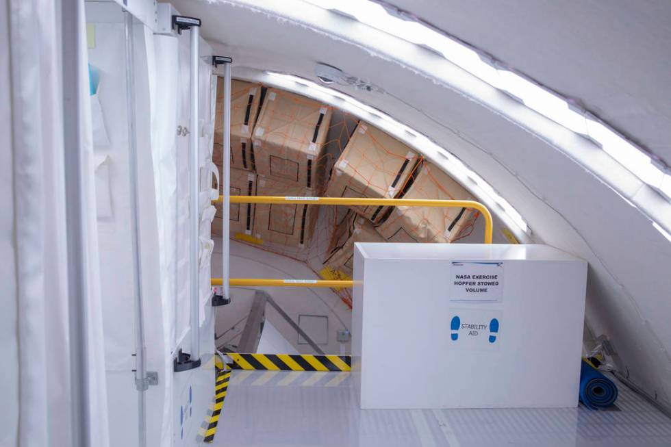 Storage space on the B330 Mars Transporter Testing Unit at Bigelow Aerospace in North Las Vegas ...