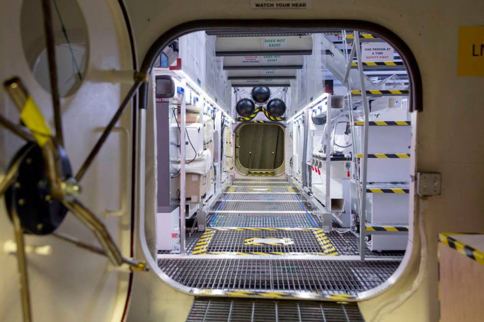 The B330 Mars Transporter Testing Unit module is seen during a tour at Bigelow Aerospace in Nor ...