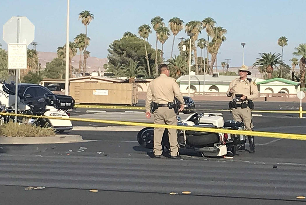 A Las Vegas police officer was transported to University Medical Center on Saturday, Sept. 14, ...