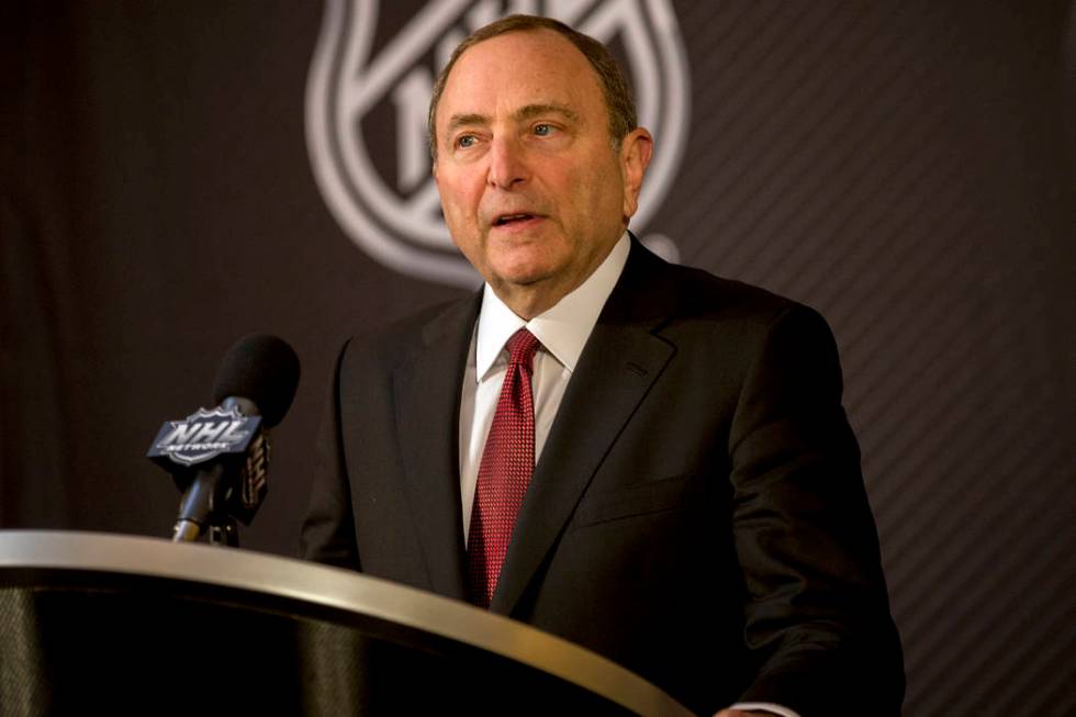 NHL commissioner Gary Bettman announces Seattle as the home of the league's 32nd franchise, Tue ...