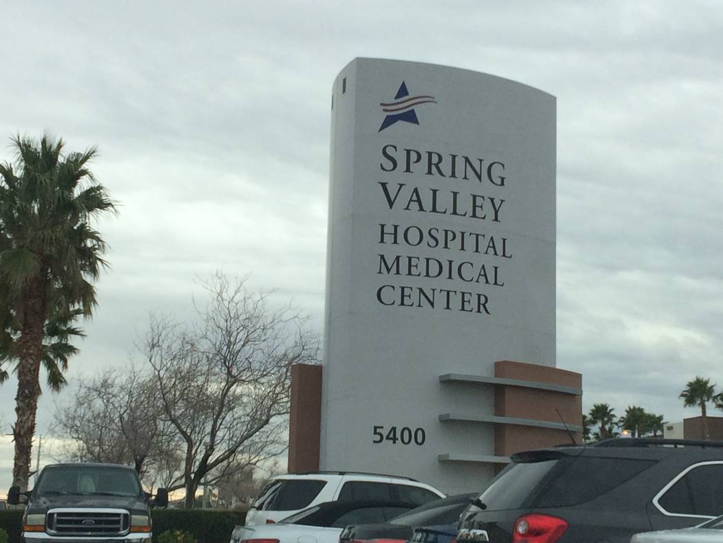 Spring Valley Hospital at 5400 S. Rainbow Blvd. in Las Vegas. (Review-Journal File Photo)