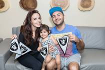 One Las Vegas residents Amana Suleiman and Anaya and Saad Ahmed watched their favorite NFL team ...