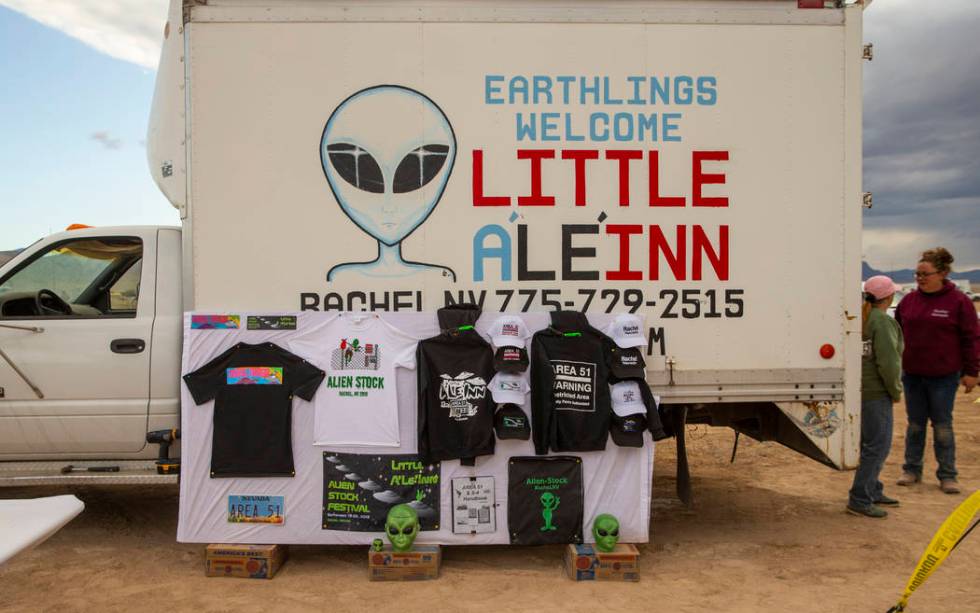 The Little'A'Le'Inn is one of many vendors set up with merchandise before the start of the Alie ...