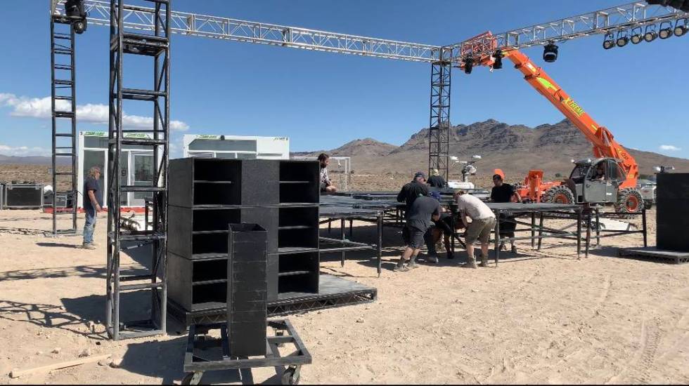 The stage is being set up at the Alien Research Center, site of this weekend's Area 51 Basecamp ...