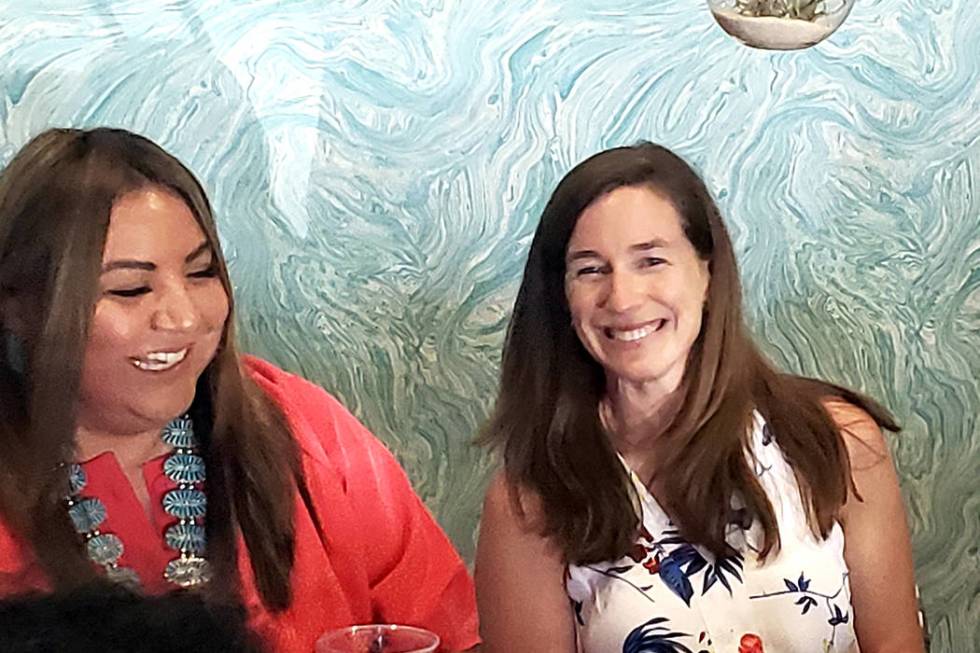 Amy O'Rourke, right, wife of 2020 Democratic presidential hopeful Beto O'Rourke, hosts a gun vi ...