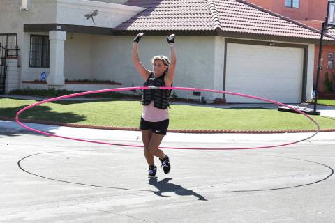 Getti Kehayova, 42, who recently broke the Guinness World Record for the “largest hula hoop s ...