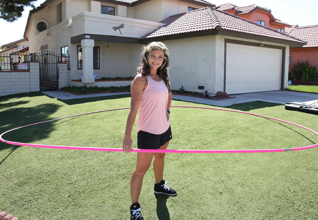 Getti Kehayova, 42, who recently broke the Guinness World Record for the “largest hula hoop s ...