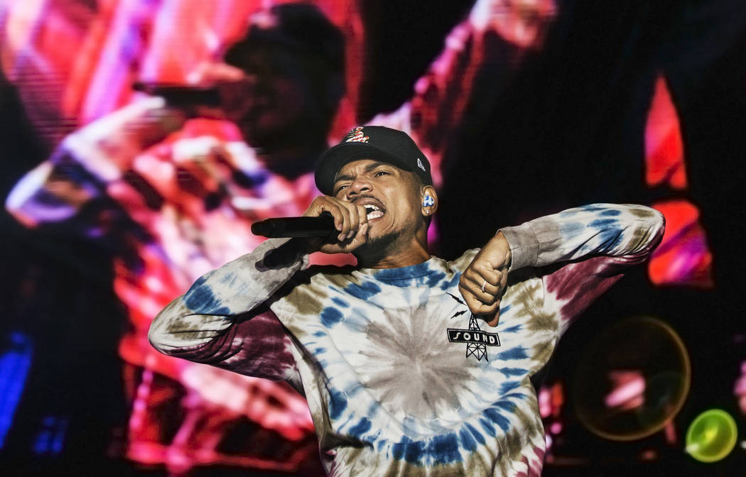 Chance the Rapper performs at the Downtown Stage during the first day of Life is Beautiful fest ...