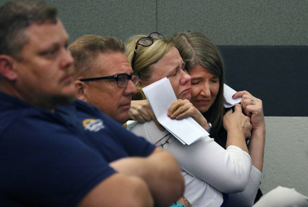 Stacy Sabraw, right, and her sister Katherine Bockhorst, granddaughters of murder victim 86-yea ...