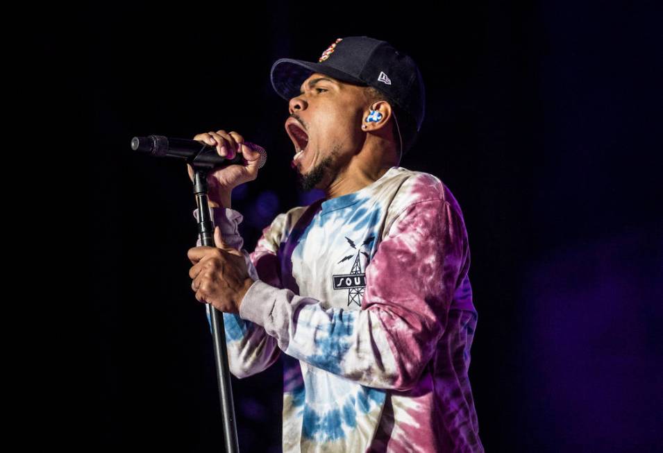 Chance the Rapper performs at the Downtown Stage during the first day of Life is Beautiful fest ...