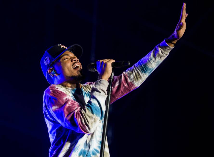 Chance the Rapper performs at the Downtown Stage during the first day of Life is Beautiful fest ...