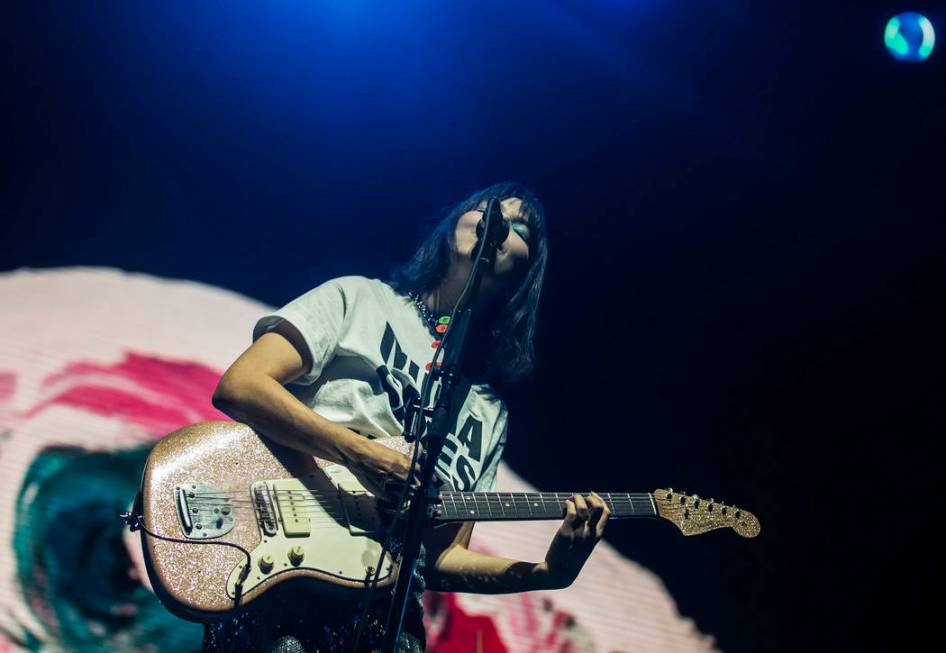 Of Monsters and Men perform on the Downtown Stage during the second day of Life is Beautiful on ...