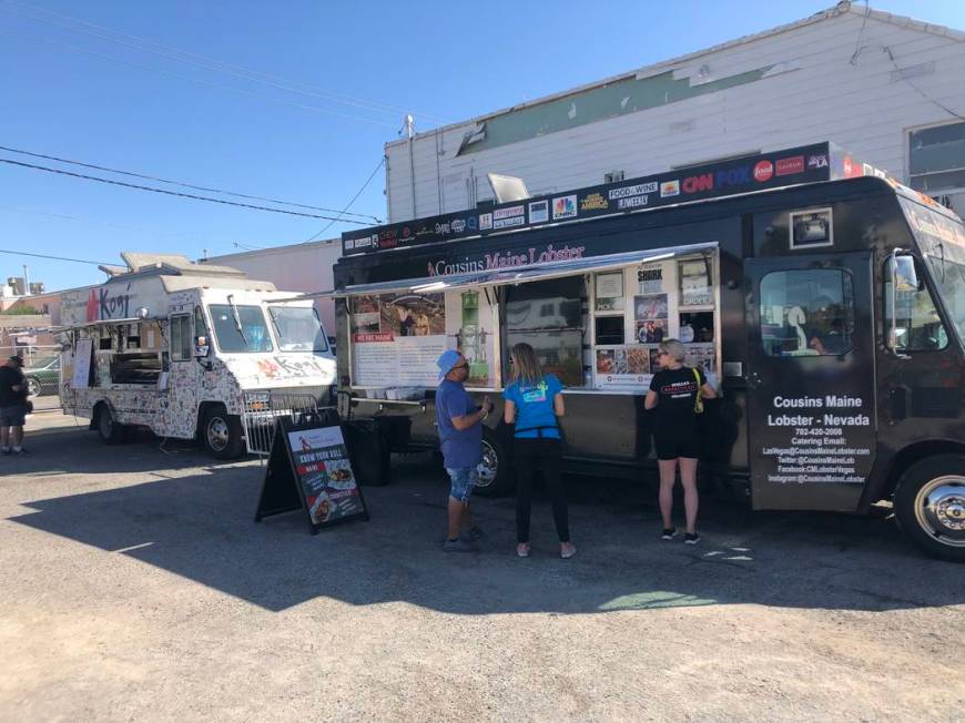 There are food trucks scattered throughout the Life is Beautiful festival. (Al Mancini/Las Vega ...