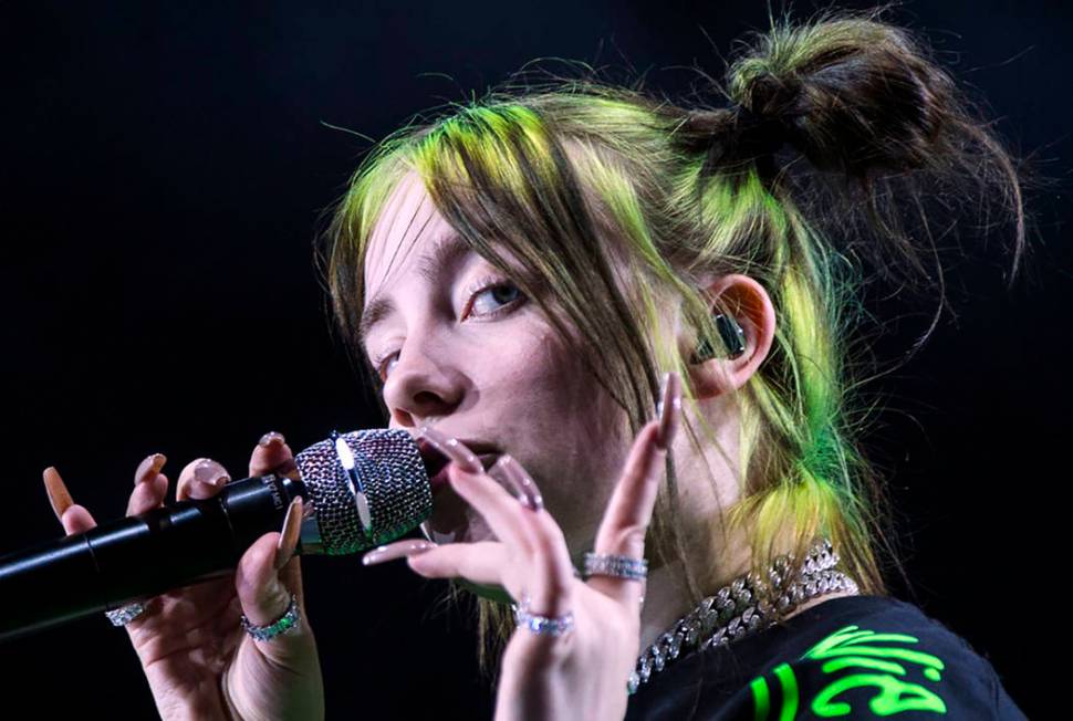 Billie Eilish performs at the downtown stage during the first day of the Life is Beautiful fest ...