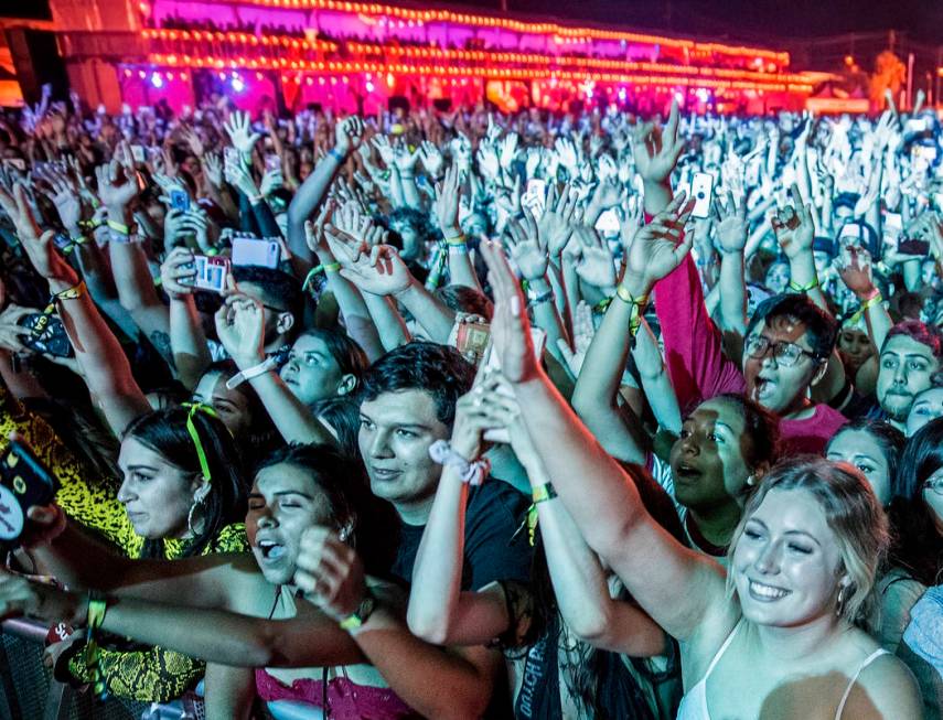 Chance the Rapper performs at the Downtown Stage during the first day of Life is Beautiful fest ...