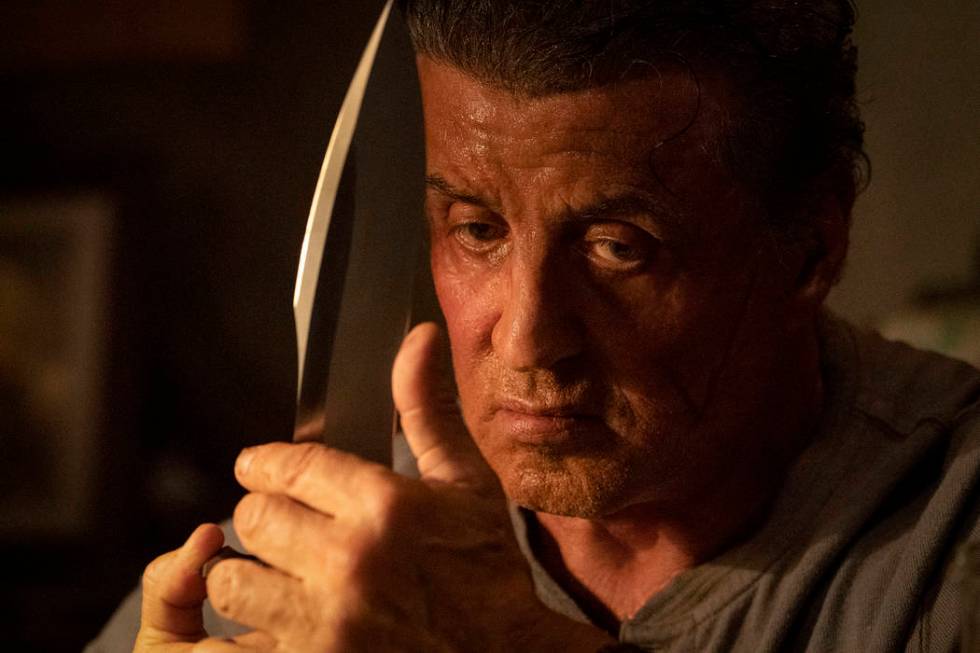 This image released by Lionsgate shows Sylvester Stallone as John Rambo in a scene from "R ...