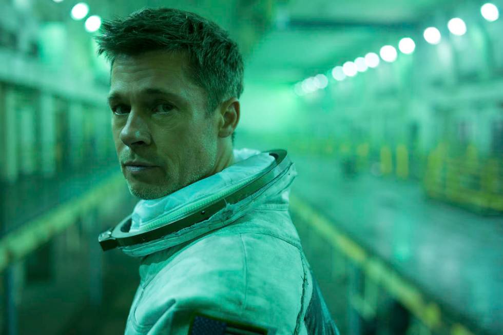 This image released by 20th Century Fox shows Brad Pitt in a scene from "Ad Astra," i ...