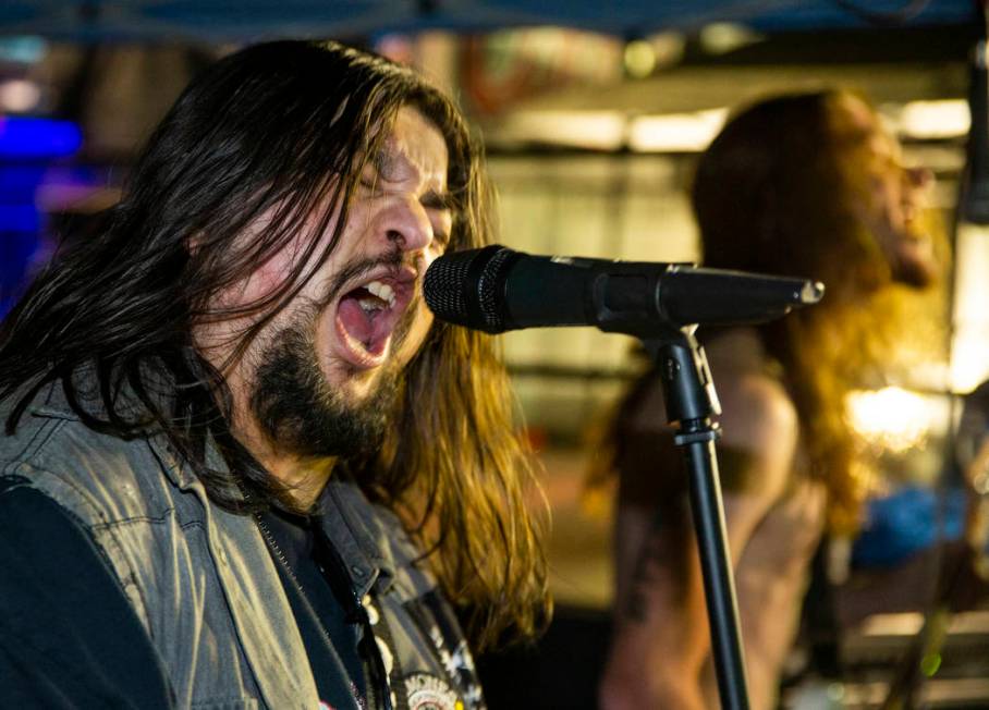 A Burden on Society rocks hard before festivalgoers at the punk rock stage during the Alienstoc ...