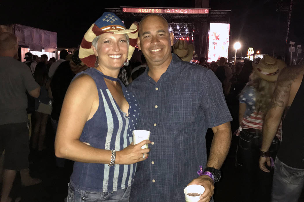 Shannon and Troy Zeeman on Oct. 1, 2017, the final night of the Route 91 Harvest music festival ...