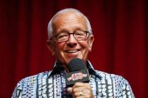 Cincinnati Reds Hall of Fame announcer Marty Brennaman speaks during a news conference to discu ...