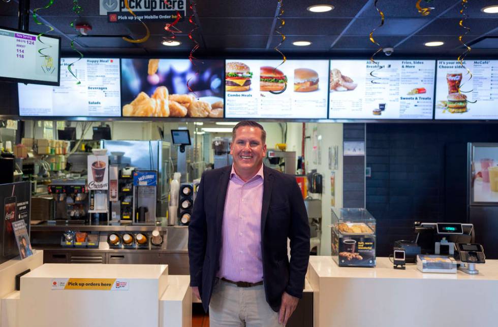 Owner Brent Bohn at his one of 43 McDonald's, on the corner of Sahara Avenue and Rainbow Boulev ...