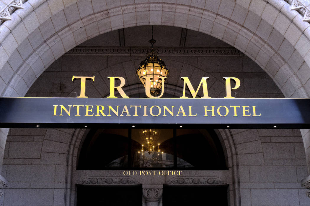 The north entrance of the Trump International Hotel in Washington, D.C., March 11, 2019. (Mark ...