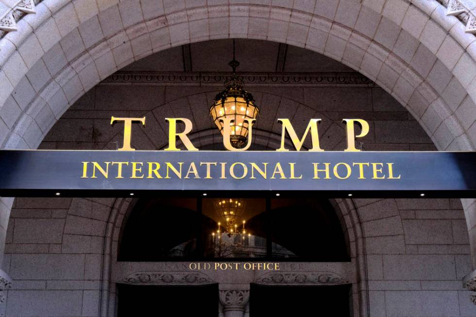 The north entrance of the Trump International Hotel in Washington, D.C., March 11, 2019. (Mark ...