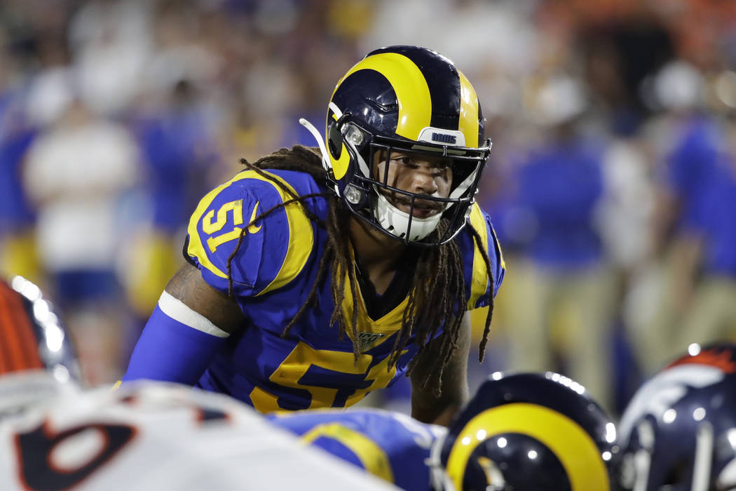 Los Angeles Rams linebacker Dakota Allen (51) during an NFL preseason football game against the ...