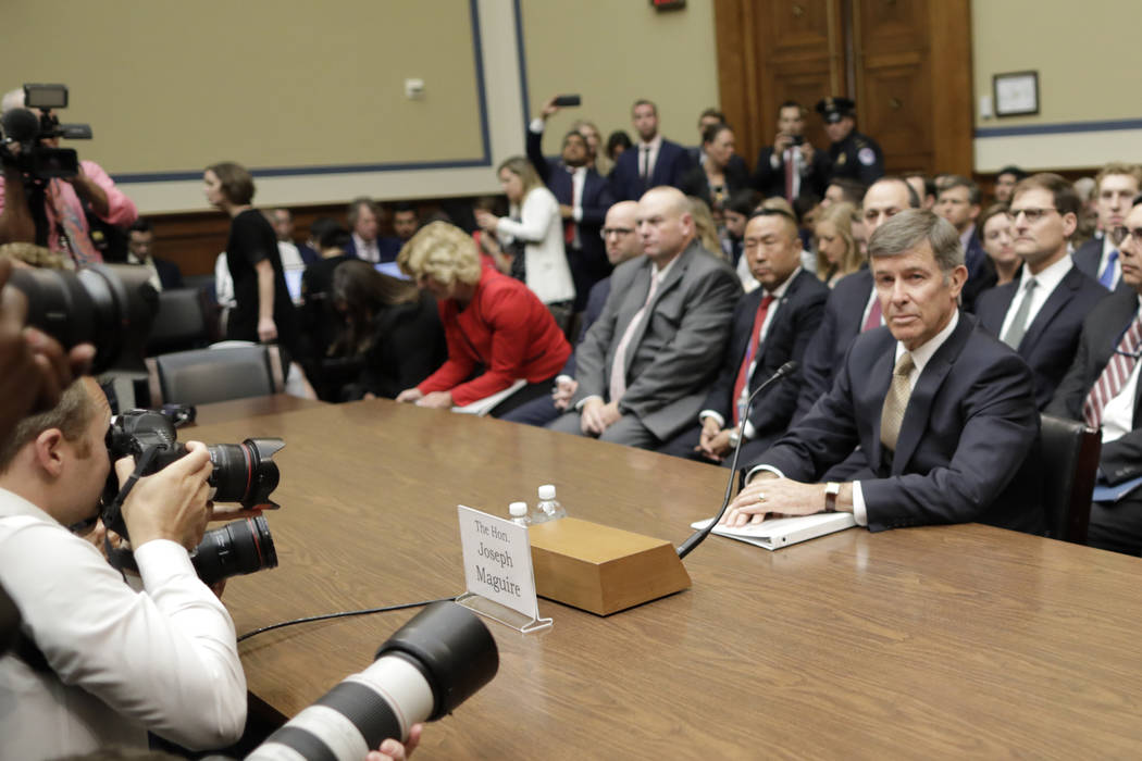 Acting Director of National Intelligence Joseph Maguire prepares to testify before the House In ...