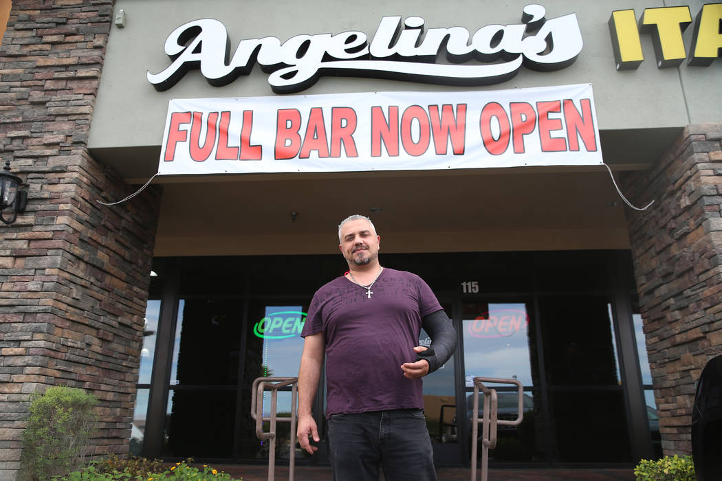 Joe Djavairian, owner of Angelina's Pizzeria in Las Vegas, Thursday, Sept. 26, 2019. (Erik Verd ...