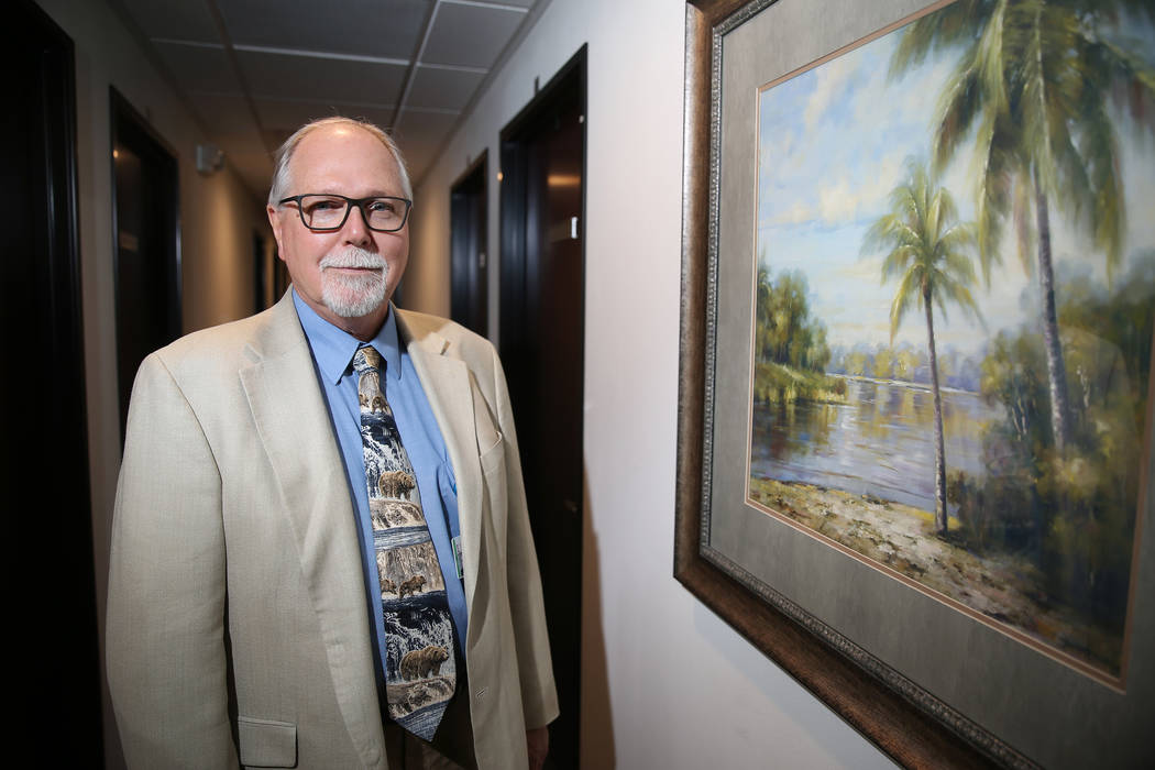 Dr. John Ham poses at the Charleston Tower in Las Vegas, Friday, Sept. 27, 2019. (Erik Verduzco ...