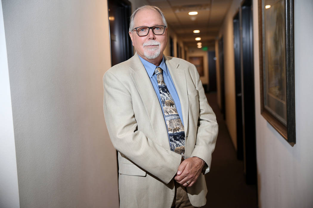 Dr. John Ham poses at the Charleston Tower in Las Vegas, Friday, Sept. 27, 2019. (Erik Verduzco ...
