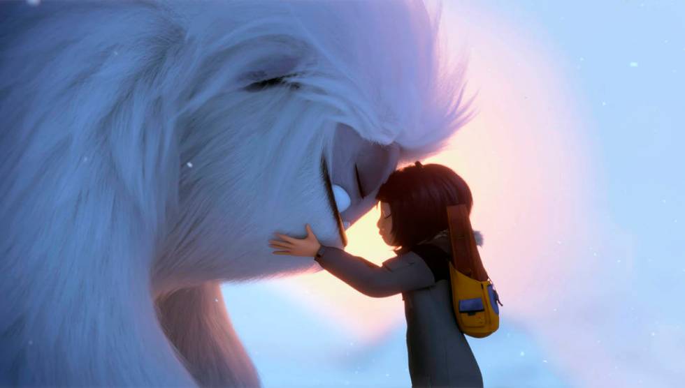 This image released by DreamWorks Animation shows Everest the Yeti, left, and Yi, voiced by Chl ...