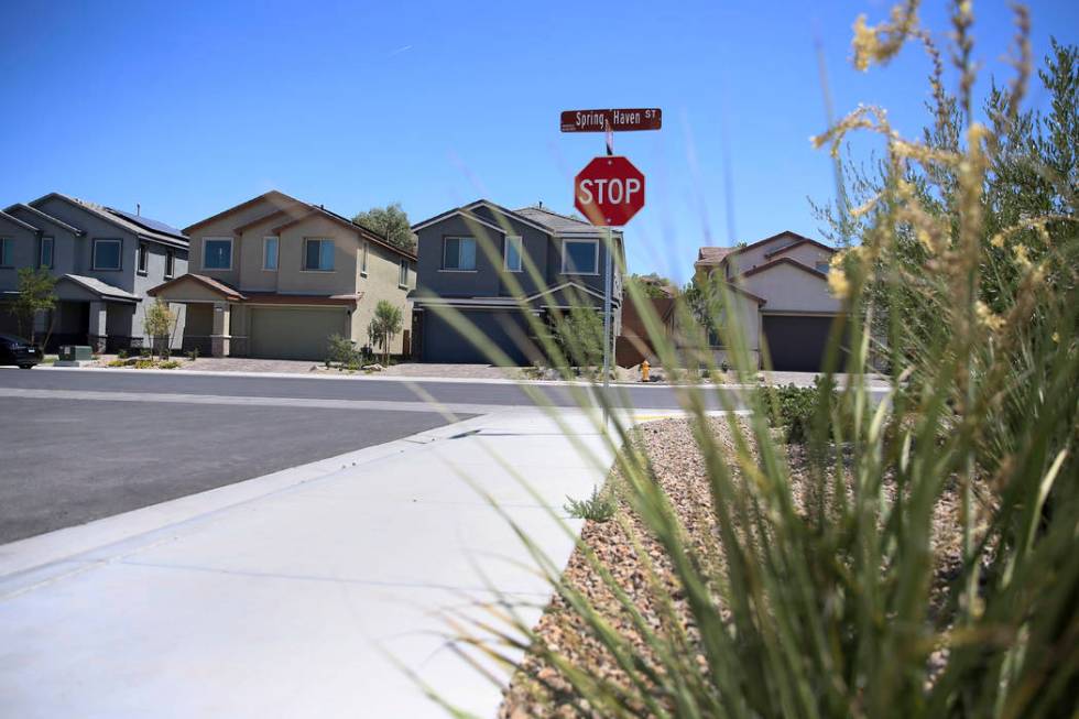 Lennar's Rose Ridge subdivision in Henderson, Wednesday, Aug. 21, 2019. (Erik Verduzco / Las Ve ...