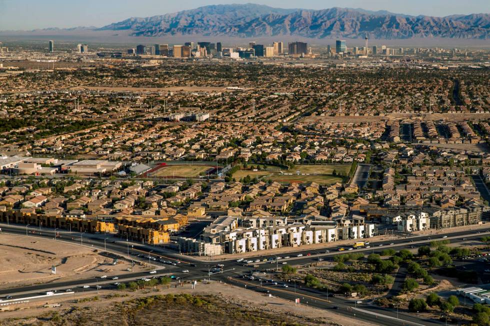 Less developed land along St. Rose Parkway with some developed across it on Wednesday, Oct. 16, ...