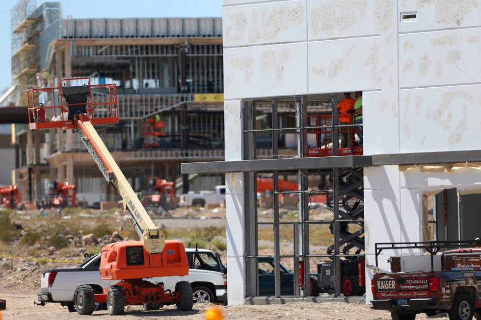 Construction of the Matter Real Estate Group warehouse project in Henderson, Wednesday, Aug. 21 ...