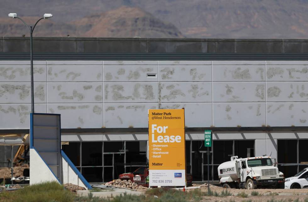 Construction of the Matter Real Estate Group warehouse project in Henderson, Wednesday, Aug. 21 ...