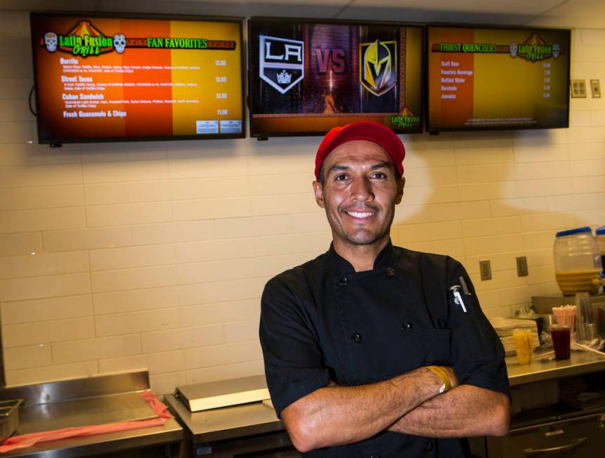 Latin Fusion Grill owner and chef Ernesto Saavedra poses for a portrait before the start of a G ...