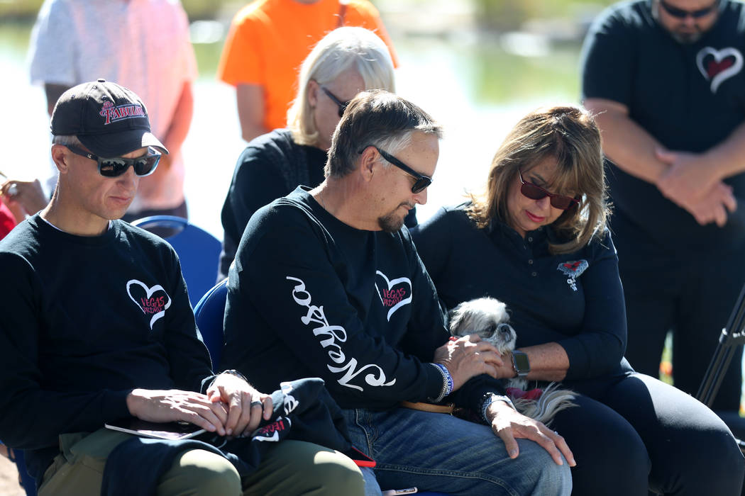 The family members of Neysa Davis Tonks, who was killed during the Route 91 Harvest festival, f ...