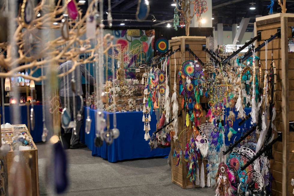 The Village Originals booth at the Souvenir & Resort Gift Show at the Las Vegas Convention ...