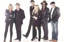 Rock icons Fleetwood Mac, from left, Christine McVee, Neil Finn, Mick Fleetwood, Stevie Nicks, ...