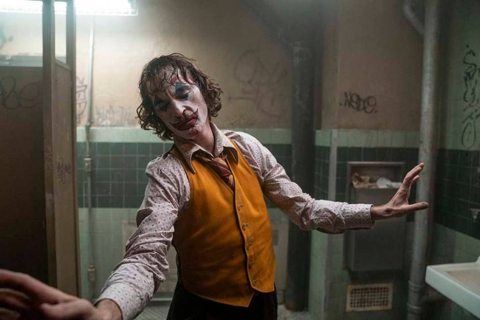 This image released by Warner Bros. Pictures shows Joaquin Phoenix in a scene from "Joker, ...