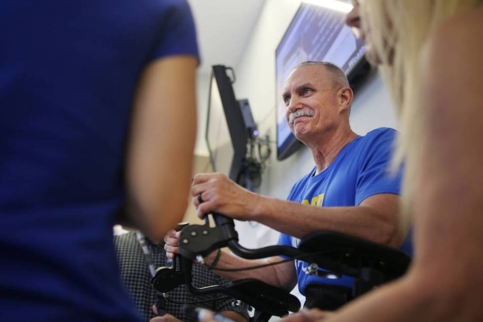 Former Army Sgt.1st Class Green Beret Vietnam veteran Mark Christianson, walks with the groundb ...