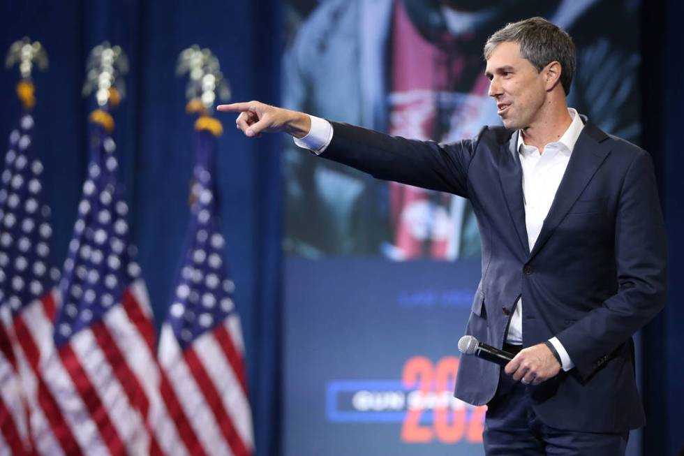 Democratic presidential candidate Beto O’ Rourke takes the stage during the 2020 preside ...