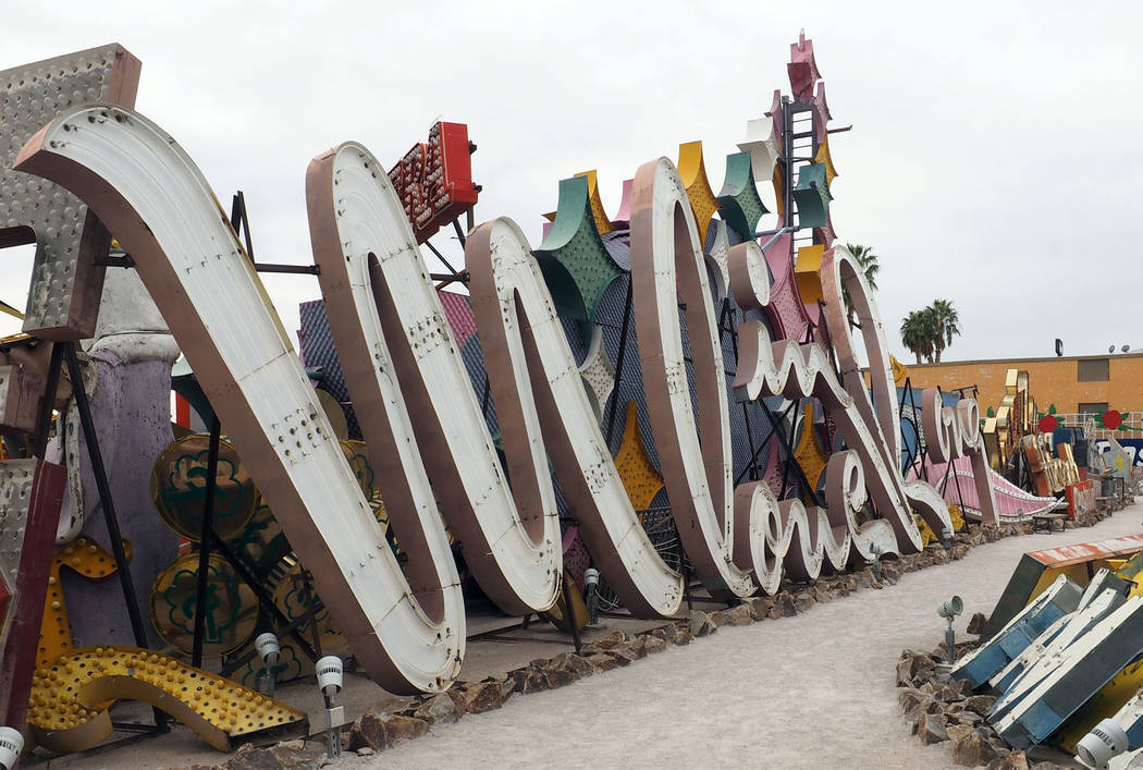 The Moulin Rouge sign is seen at the Neon Museum, 770 Las Vegas Blvd. North, in Las Vegas, Frid ...